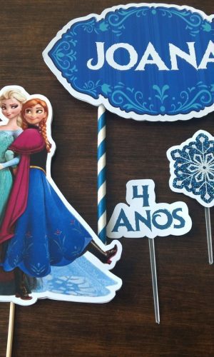 Arquivo de Corte Silhouette Frozen Topo para Bolo