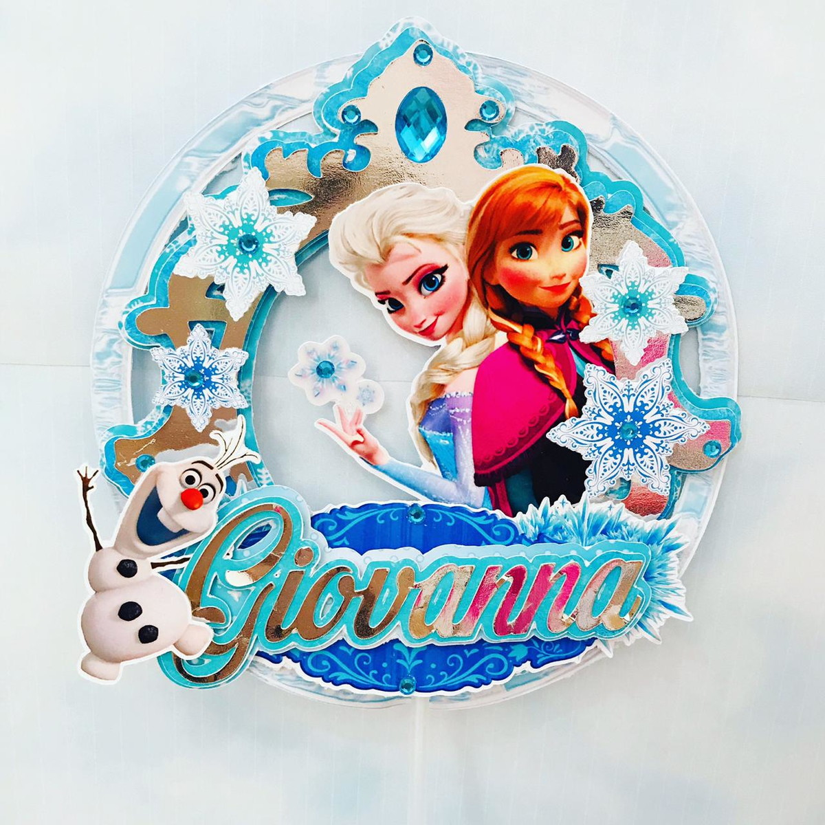 Arquivo de Corte Silhouette - Topo de bolo Frozen 6