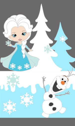 Arquivo de Corte Silhouette - Topo de bolo Frozen Camadas 3