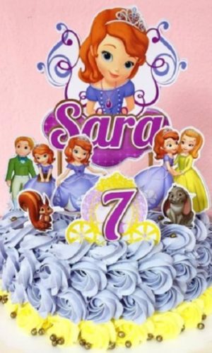 Arquivo de corte Silhouette topo de bolo princesa Sofia 02