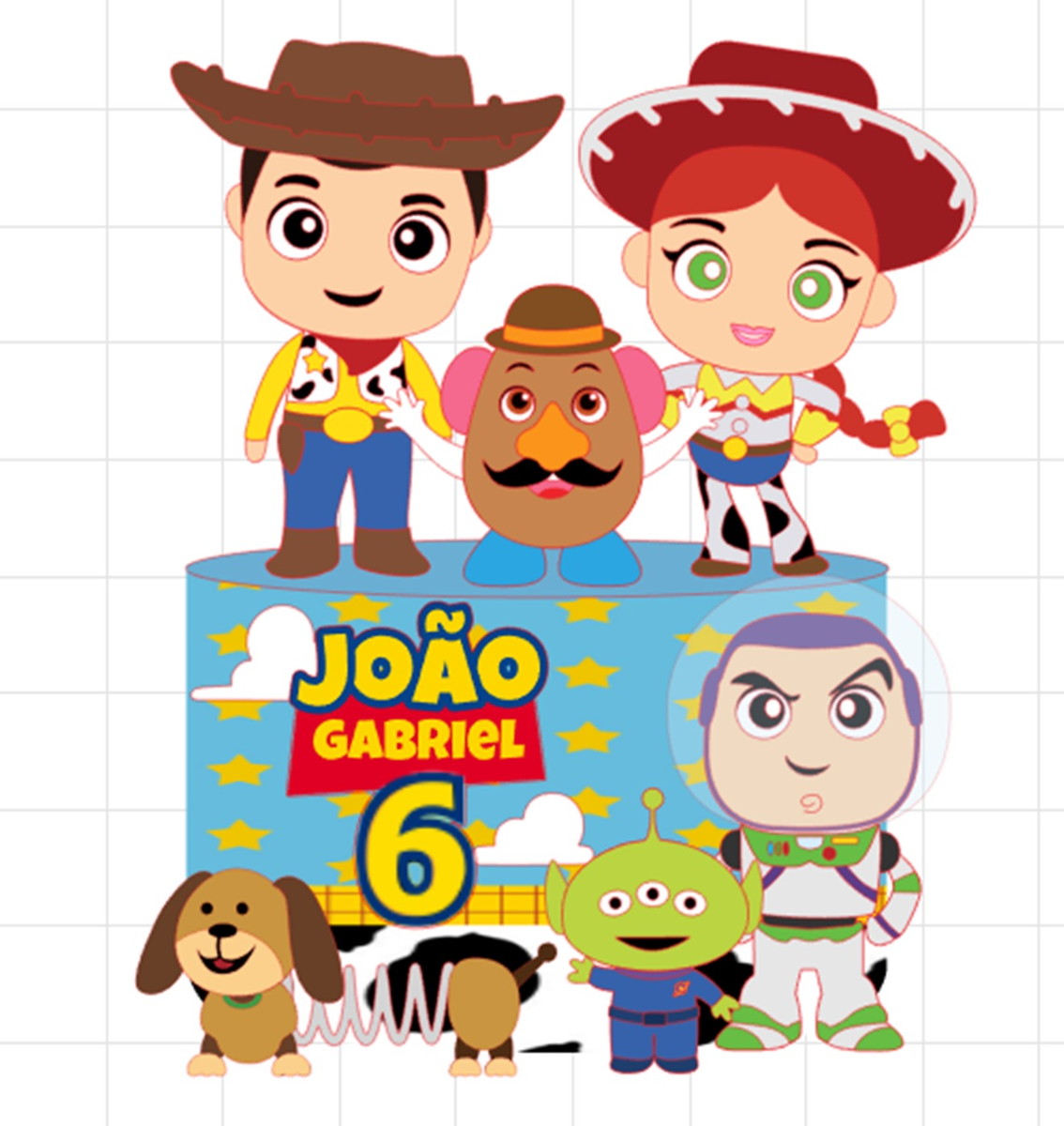 Arquivo de Corte - Topo de bolo Toy Story 8