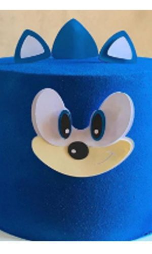 163 - Arquivo de corte - topo de bolo Sonic em camadas