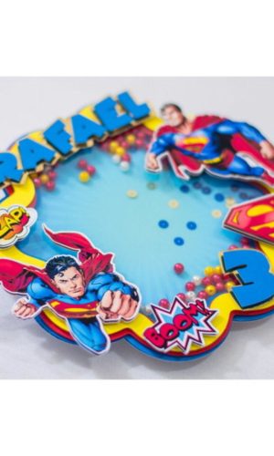 Arquivo de corte Super Homem Topper de Bolo STUDIO PDF