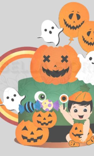 Arquivo de Corte Topo Bolo Halloween Baby Boy-bella Fiori