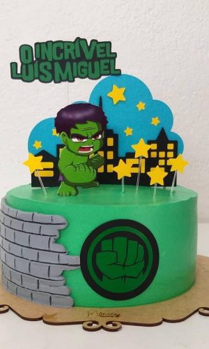 Arquivo de corte Topo bolo Hulk (Kit leve 4)