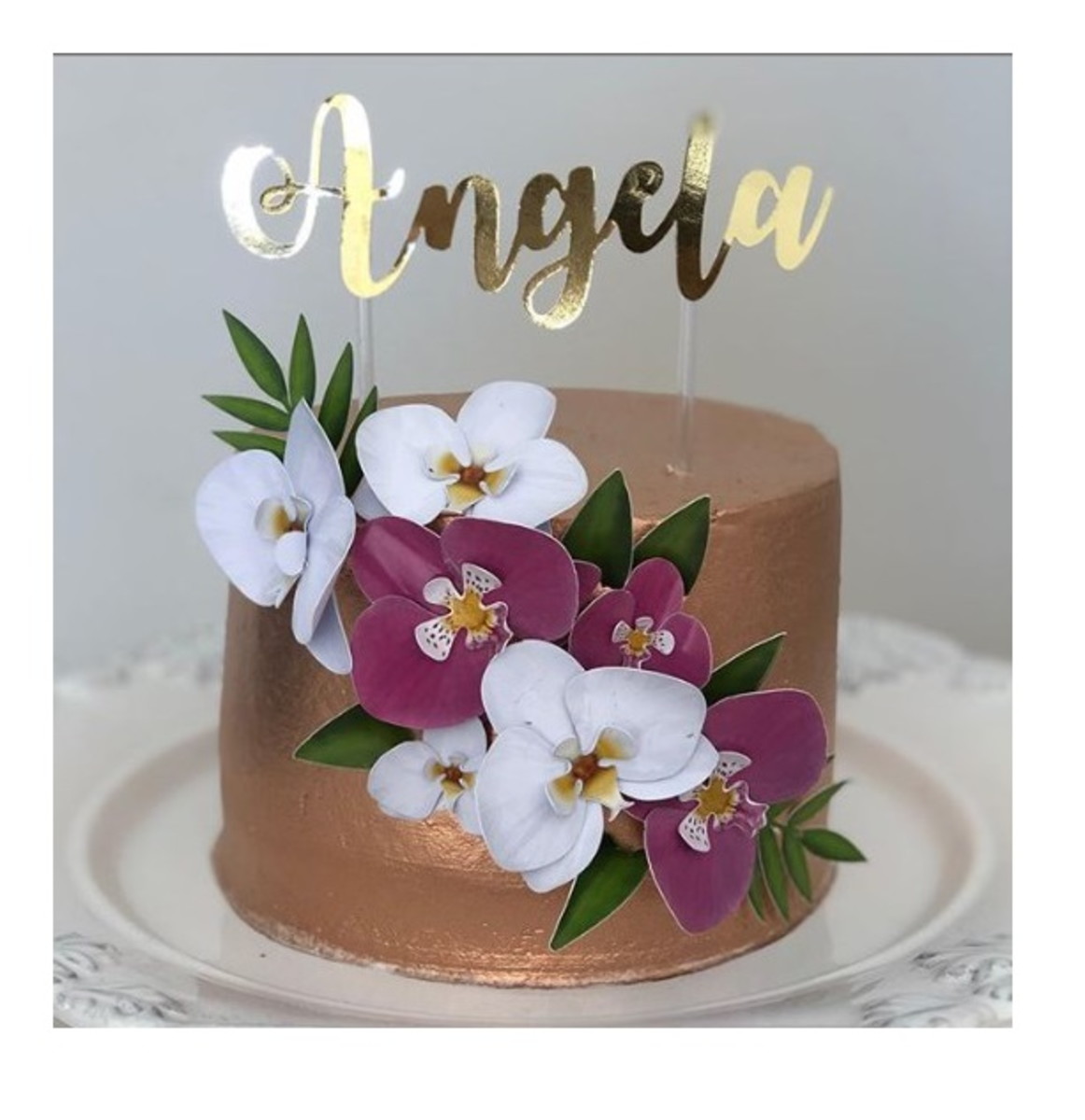 Arquivo De Corte Topo Bolo Orquídea