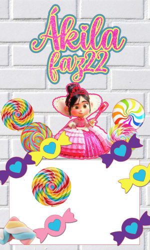 Arquivo de Corte Topo Bolo Princesa Vanellope Studio 001