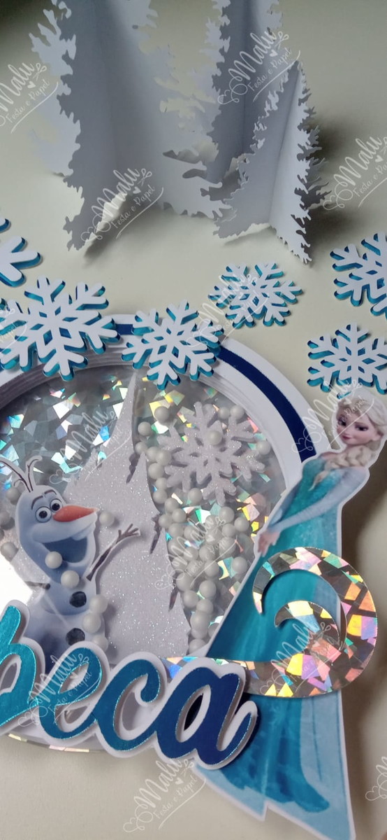 Arquivo de Corte Topo Bolo Shaker Tema Frozen - Imagem 5
