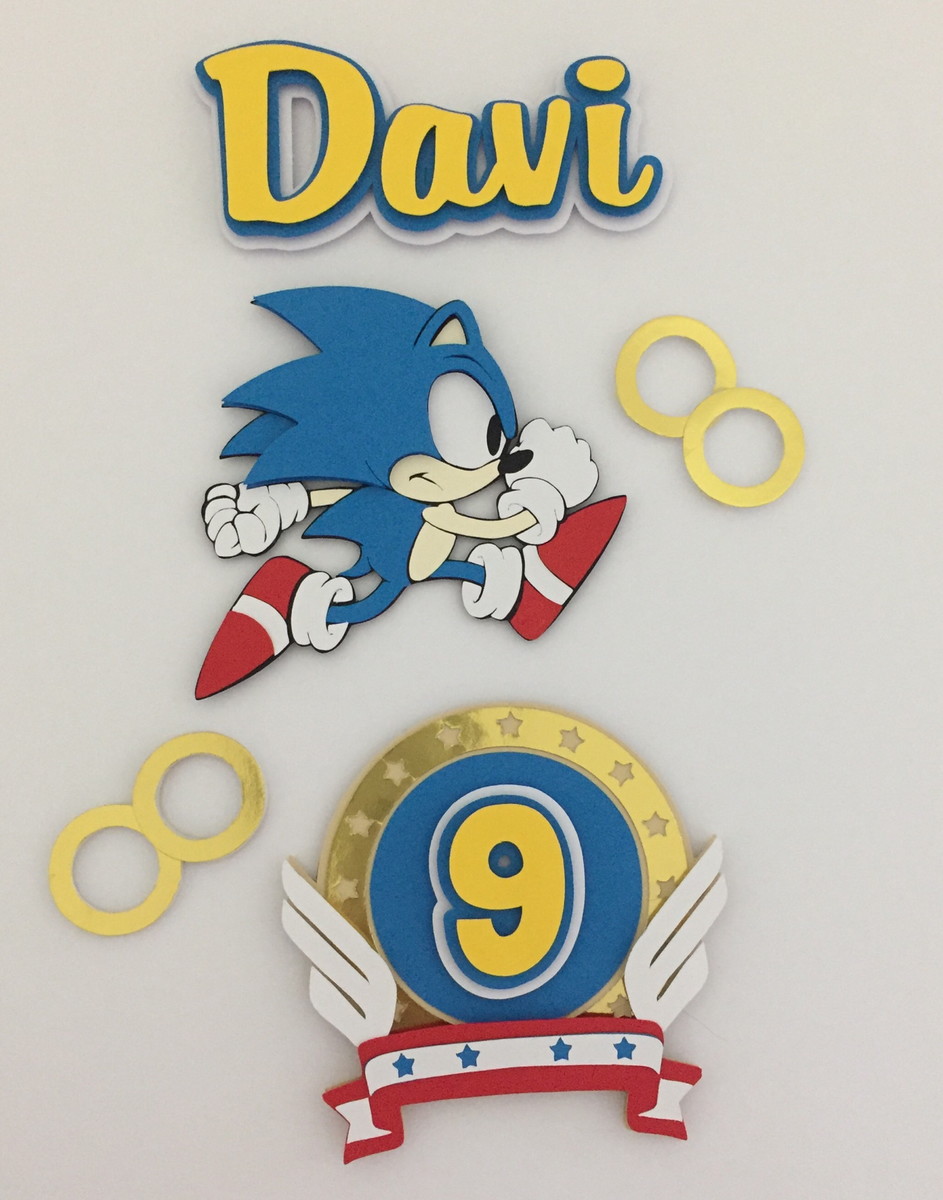 Arquivo de corte topo bolo sonic