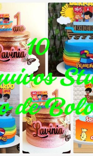 Arquivo de Corte Topo de Bolo 3 Palavrinhas