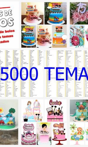 Arquivo de Corte Topo de Bolo 5000 Temas