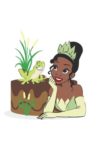 Arquivo de Corte Topo de Bolo a Princesa e o Sapo em Camadas