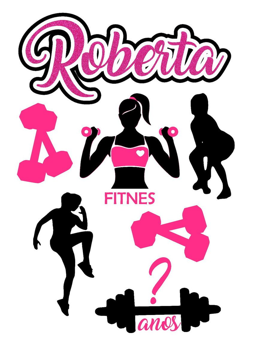 ARQUIVO DE CORTE TOPO DE BOLO -ACADEMIA FITNESS