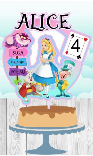 Arquivo De Corte Topo De Bolo Alice No Pais Das Maravilhas