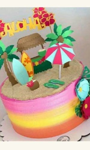 Arquivo de Corte Topo de Bolo Aloha