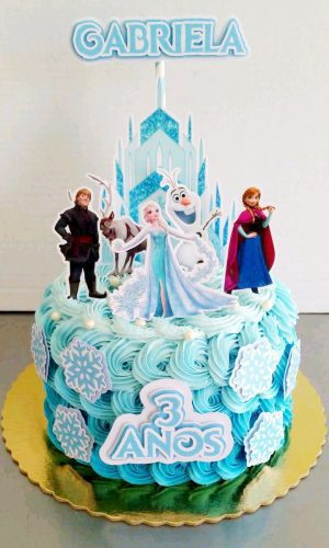 Arquivo de Corte Topo de Bolo Ana e Elsa Frozen -005