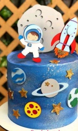 Arquivo de corte topo de bolo astronauta