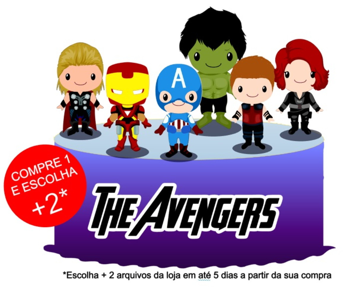 Arquivo de Corte Topo de Bolo Avengers - Vingadores