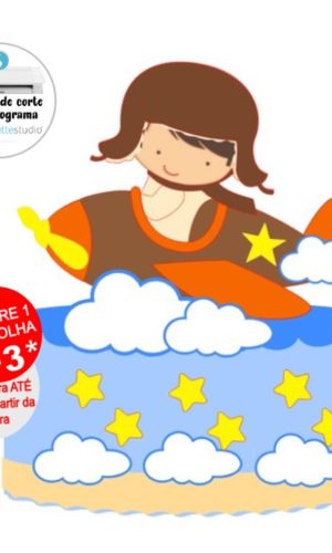 Arquivo de Corte Topo de Bolo Aviador