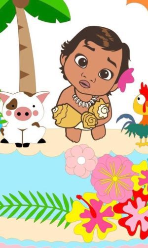 Arquivo de Corte Topo de Bolo Baby Moana