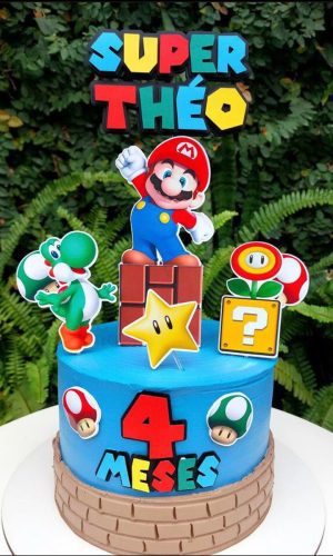 Arquivo de corte topo de bolo SUPER MARIO
