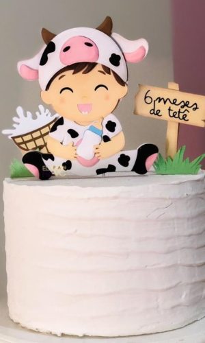 Arquivo de Corte: Topo de Bolo Baby Vaquinha(camadas)