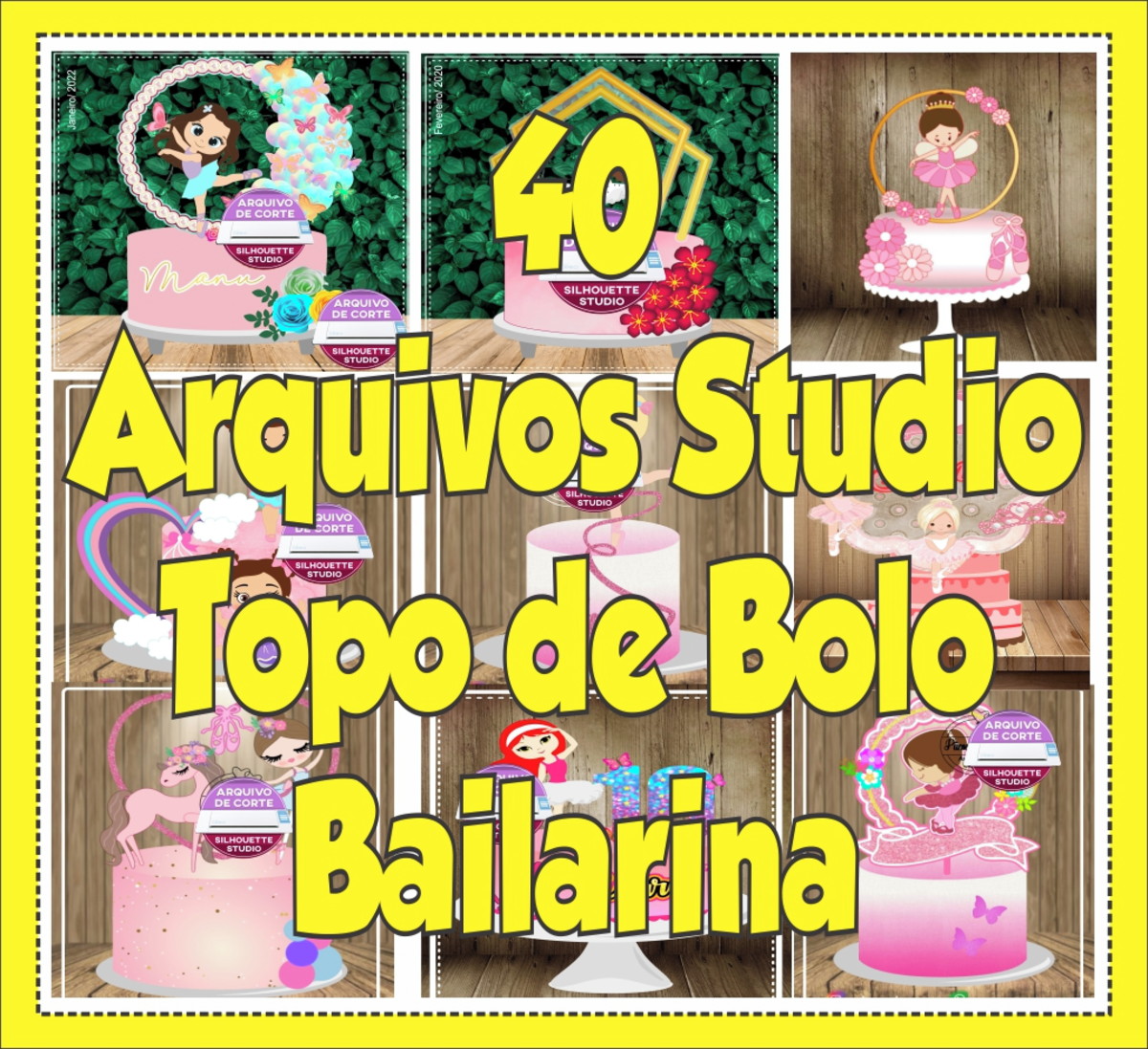 Arquivo de Corte Topo de Bolo Bailarina