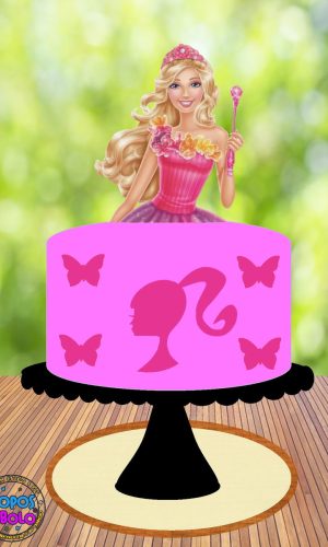 Arquivo de Corte Topo de Bolo Barbie Princesa