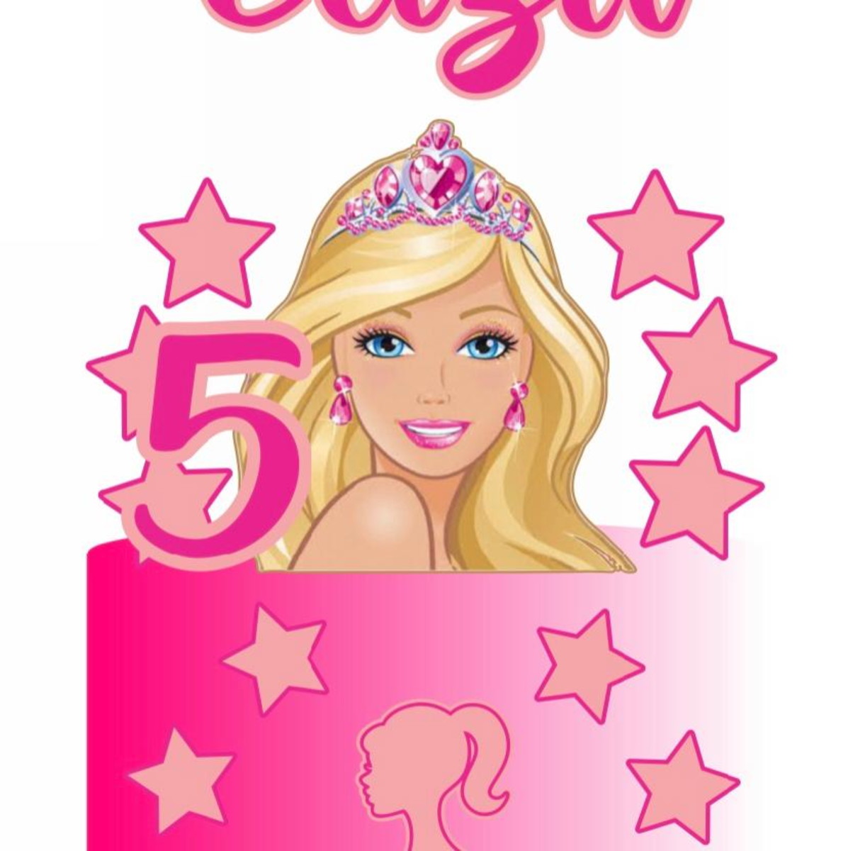 Arquivo de Corte Topo de Bolo Barbie Princesa