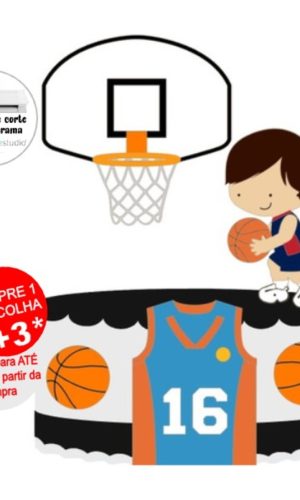 Arquivo de Corte Topo de Bolo Basquete