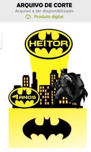 Arquivo de Corte Topo de Bolo Batman