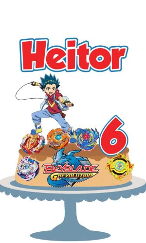 Arquivo de Corte Topo de Bolo Beyblade 01