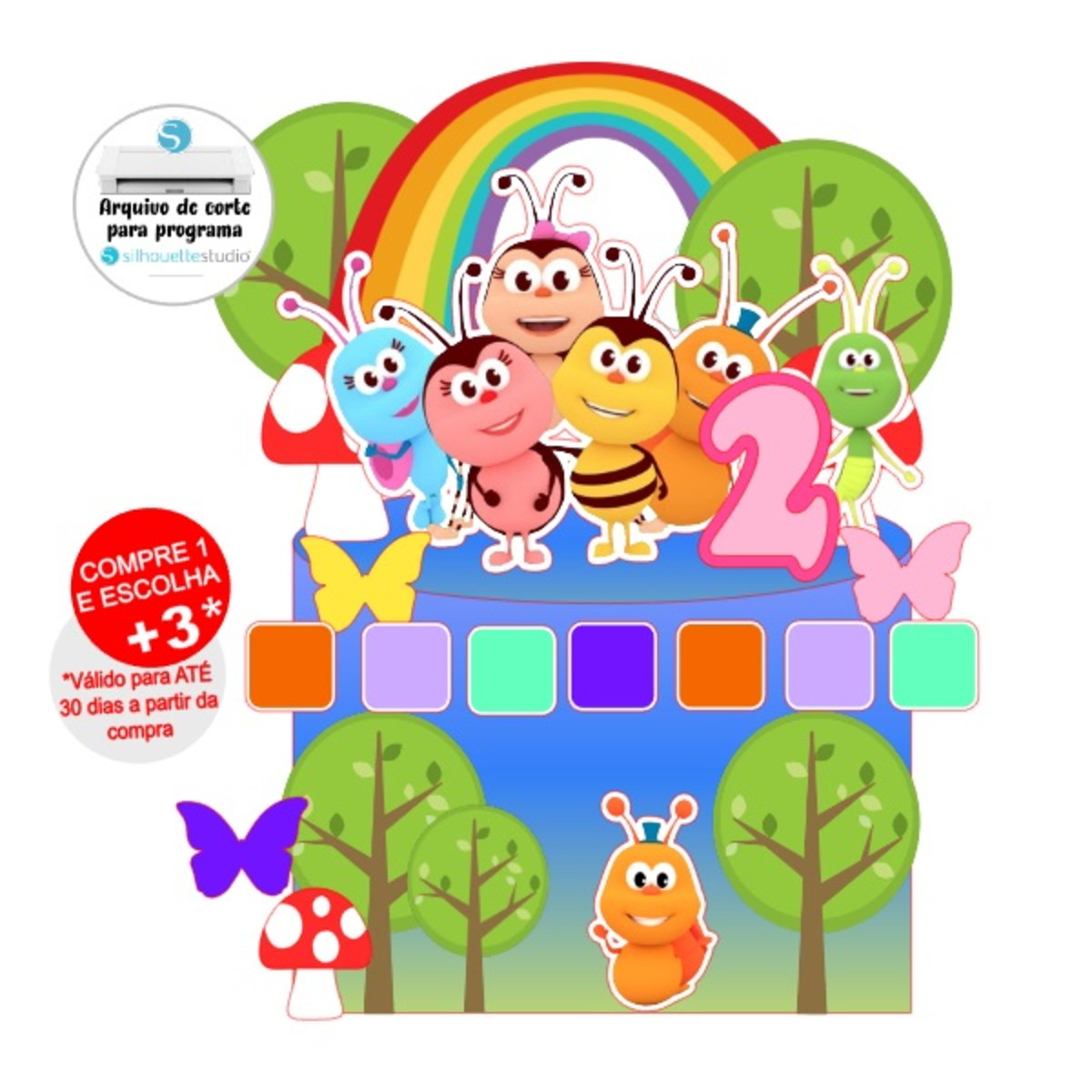 Arquivo De Corte Topo De Bolo Bichikids