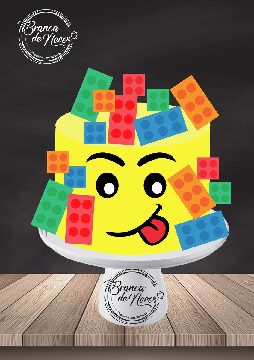 Arquivo de Corte Topo de Bolo Bloquinhos Lego - Imagem 2