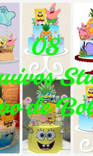 Arquivo de Corte Topo de Bolo - Bob Esponja
