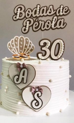 Arquivo de corte topo de bolo Bodas de Pérola