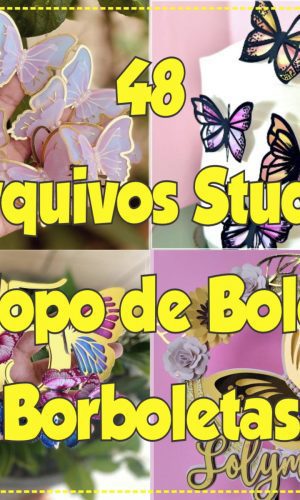 Arquivo de Corte Topo de Bolo Borboletas