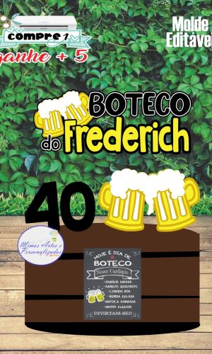 Arquivo de Corte Topo de Bolo Boteco Chopp em Camadas
