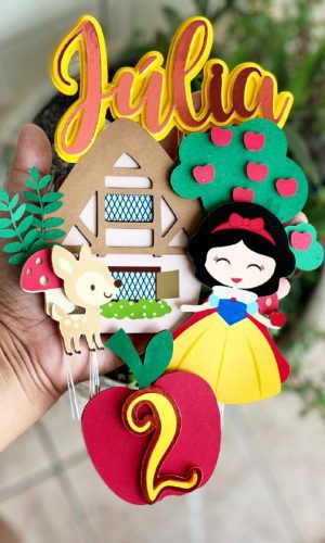 Arquivo de corte topo de bolo Branca de neve -004