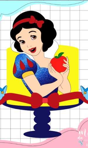 Arquivo de Corte: Topo de Bolo Branca de Neve 015