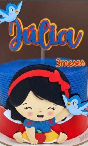 Arquivo de Corte Topo de Bolo Branca de Neve Baby em Camadas