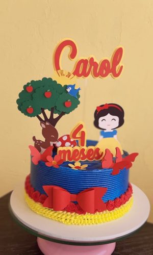 Arquivo de corte topo de bolo branca de neve camadas