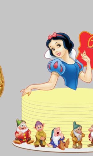 Arquivo de Corte Topo de Bolo Branca de Neve com Espelho