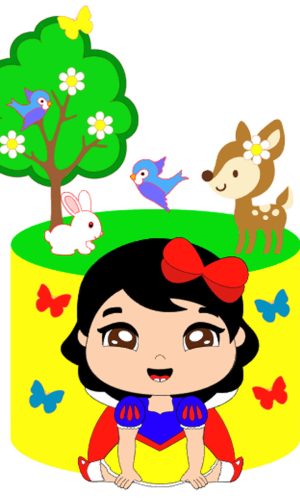 Arquivo de Corte: Topo de Bolo Branca de Neve Cute 013