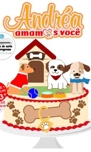 Arquivo de Corte Topo de Bolo Cachorros