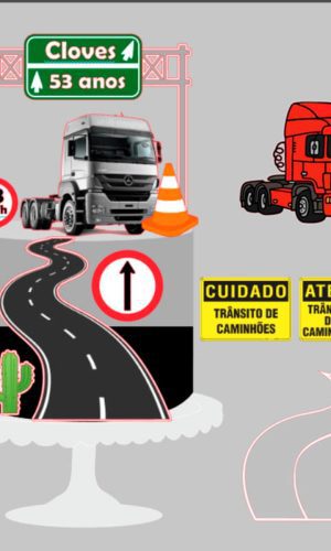 Arquivo de Corte Topo de Bolo Caminhão + Brinde