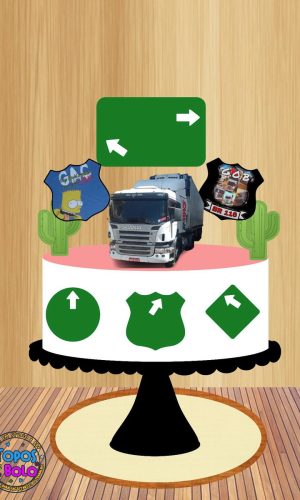 Arquivo de Corte Topo de Bolo Caminhoneiro