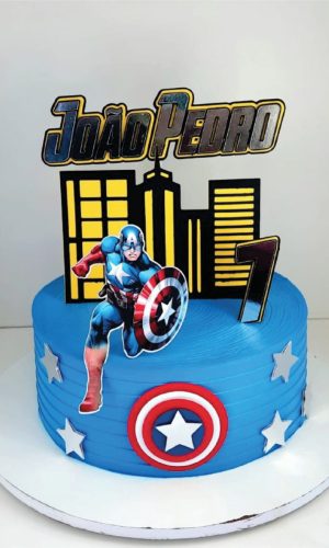 Arquivo de Corte Topo de Bolo Capitão América Vingadores