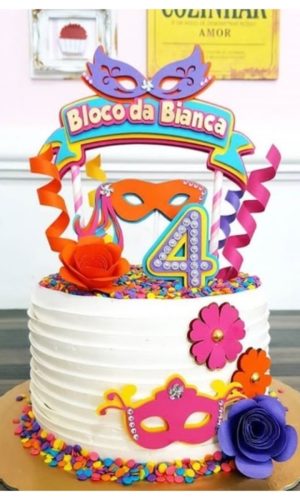 Arquivo de Corte - Topo de Bolo (Carnaval) 8