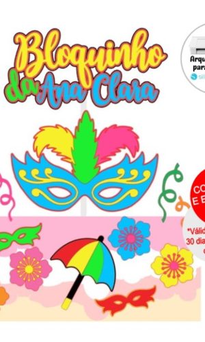 Arquivo De Corte Topo De Bolo Carnaval Máscara